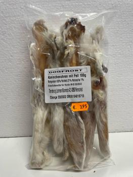 Kaninchenohren mit Fell 100g