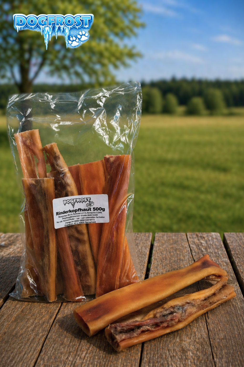 Rinderkopfhaut lang 500g