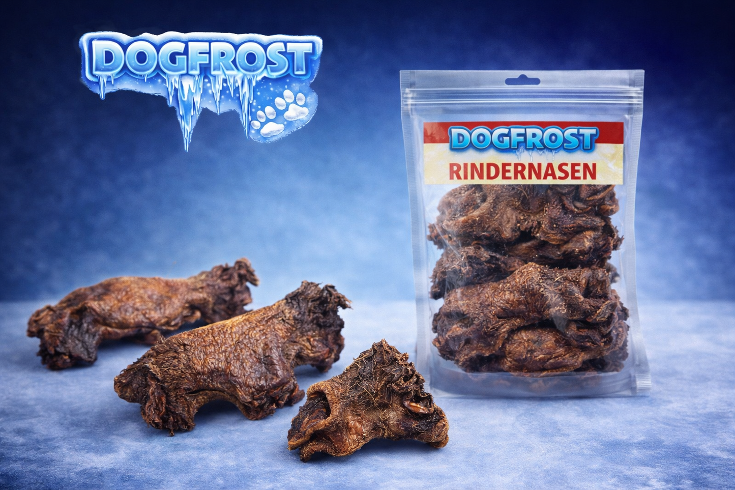 Rindernasen 500g für Hunde – Natürlicher Kauartikel aus 100% Rind | Extra harter Kausnack | Zahnpflege & Beschäftigung